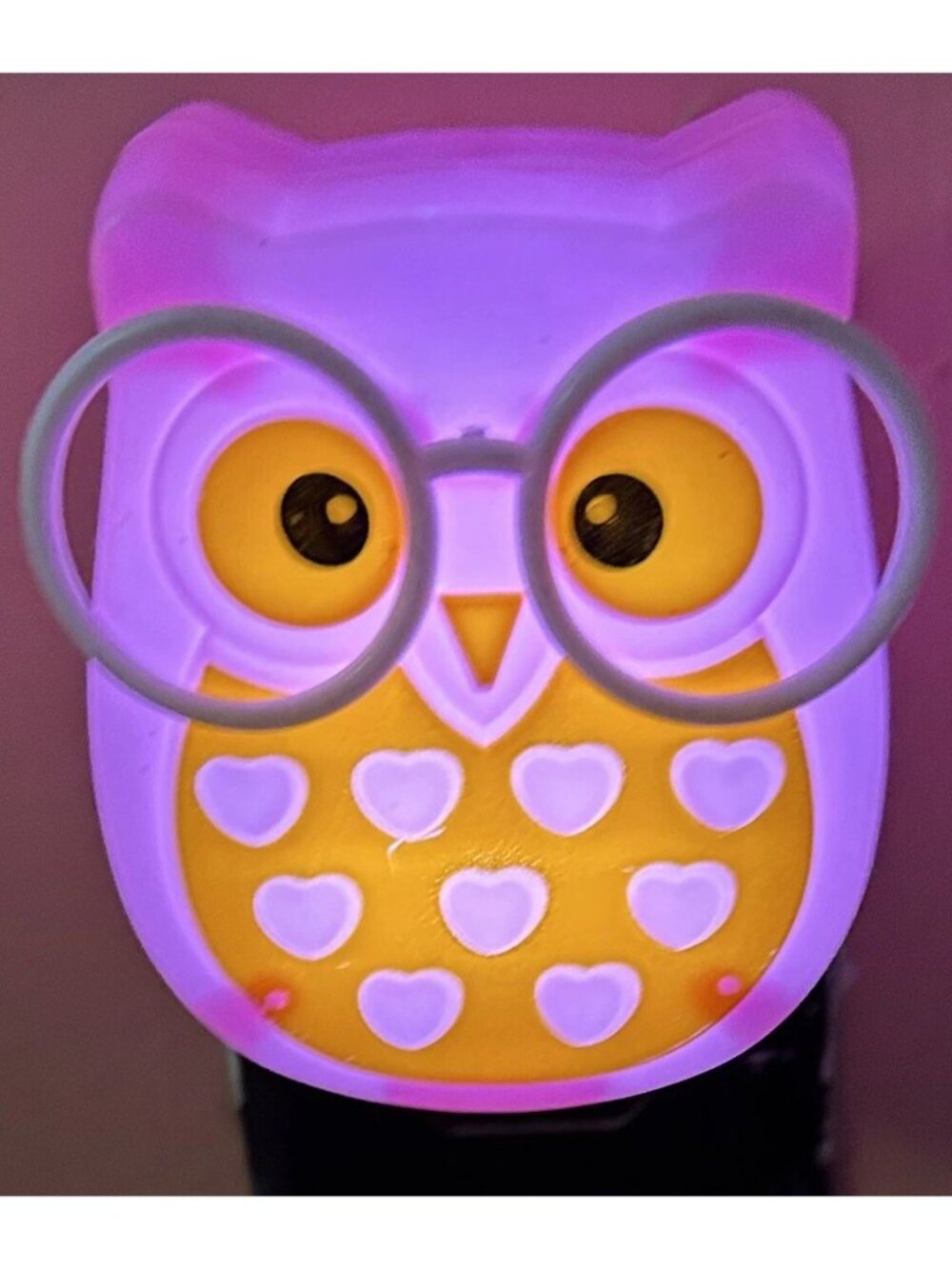 Owl Night Light Pink Decor